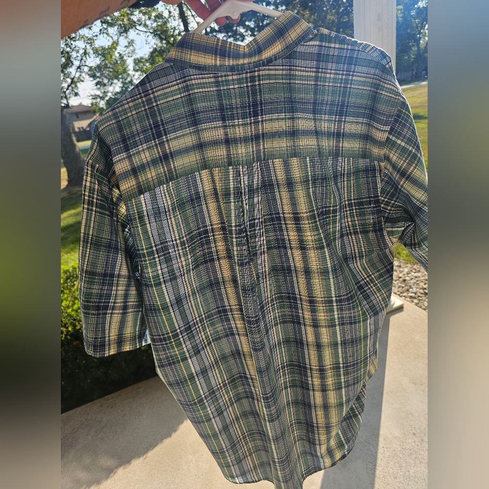 Van Heusen large button down short sleeve men's top - Picture 2 of 3